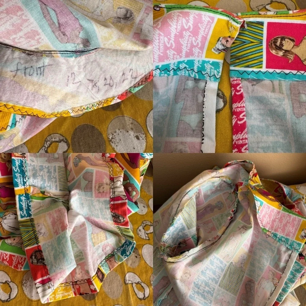 Home sewn Simplicity Vintage summer ladies print scrub top